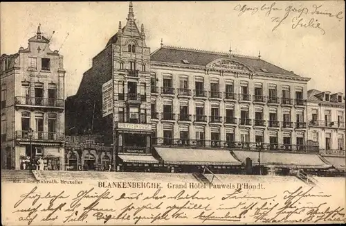 Ak Blankenberge Westflandern, Grand Hotel Pauwels d'Hondt