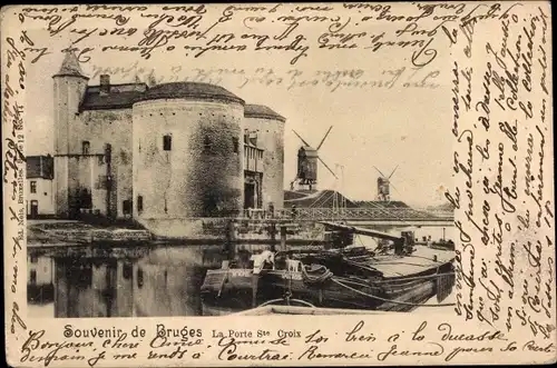 Ak Bruges Brügge Flandern Westflandern, La Porte Ste Croix