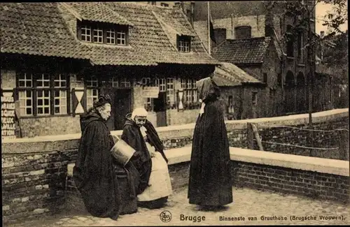 Ak Bruges Brügge Flandern Westflandern, Derrière Gruuthuse, Binnenste van Gruuthuse