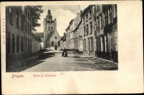 Ak Bruges Brügge Flandern Westflandern, Eglise de Jerusalem