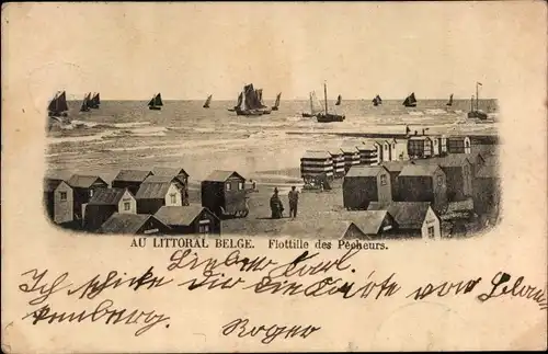 Ak Blankenberghe Blankenberge Westflandern, Au Littoral Belge, Flotille des Pecheurs