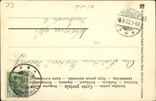 Ak Junge und Mädchen  mit Puppe