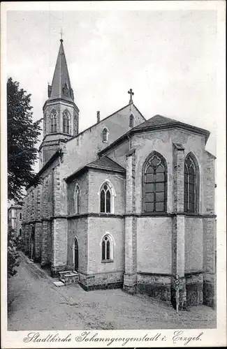 Ak Johanngeorgenstadt im Erzgebirge Sachsen, Stadtkirche