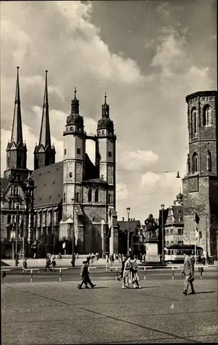 Ak Halle an der Saale, Marktplatz