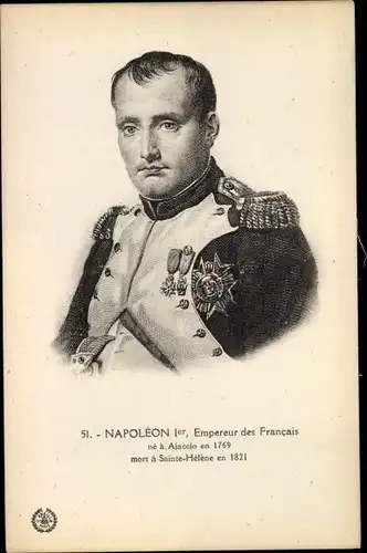 Ak Napoleon 1er, Empereur des Francais, Portrait