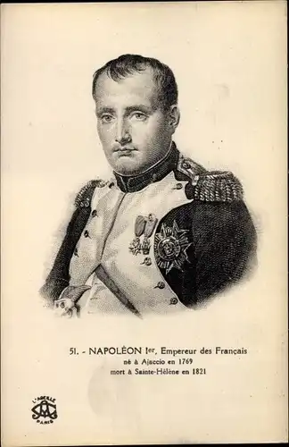 Ak Napoleon 1er, Empereur des Francais, Portrait