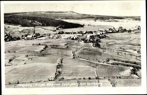 Ak Altenberg im Erzgebirge, Panorama, Blick vom Geisingberg zum Kahleberg