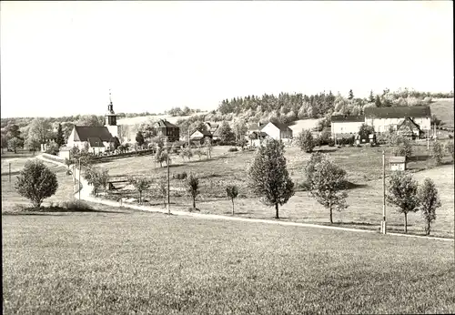 Ak Schellerhau Altenberg im Erzgebirge, Ortsansicht mit Kirche