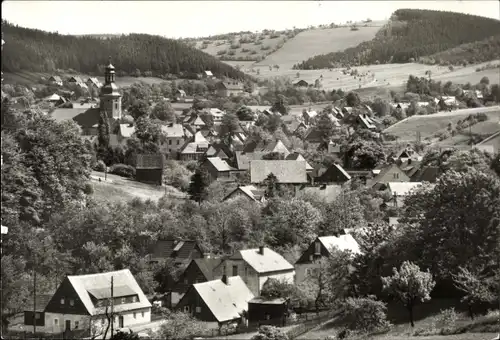 Ak Geising Altenberg im Erzgebirge, Ortsansicht mit Kirche