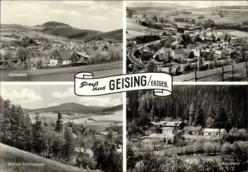 Ak Geising Altenberg im Erzgebirge, Geisingberg, Ortsansicht, Blick zur Kohlhankuppe