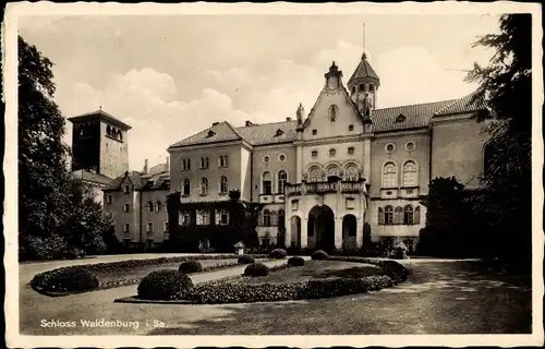 Ak Waldenburg in Sachsen, Schloss Waldenburg, Gasthaus Grünfeld