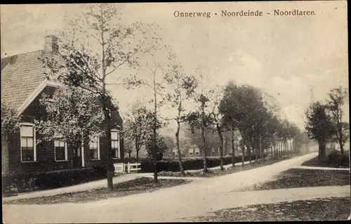 Ak Noordlaren Haren Grooningen, Onnerweg, Noordeinde