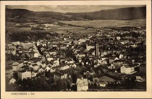 Ak Kirchberg in Sachsen, Panorama, Kirche