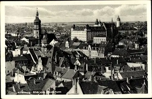 Ak Altenburg in Thüringen, Blick vom Nikolaiturm auf die Stadt