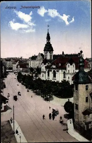 Ak Leipzig, Johannisplatz, Kirche