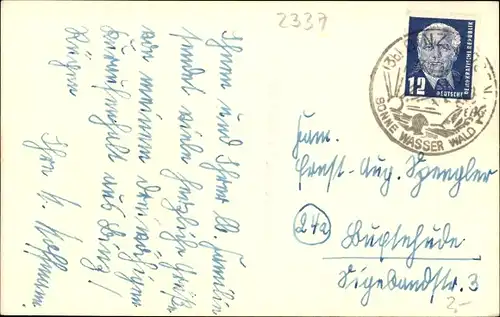 Foto Ak Seebad Binz auf Rügen, Wendeplatz, Uhr