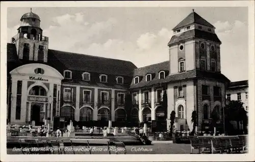 Ak Seebad Binz auf Rügen, Bad der Werktätigen, Clubhaus