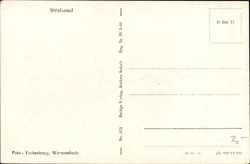 Ak Stralsund in Vorpommern, Hafenpartie, Boote