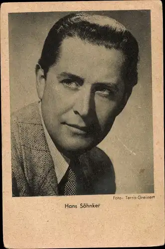 Ak Schauspieler Hans Söhnker, Portrait