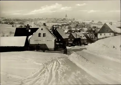 Ak Jöhstadt im Erzgebirge Sachsen, Panorama, Winter