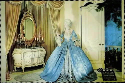 Ak Schauspielerin Norma Shearer, Filmszene, Marie Antoinette, Waxfigur, Movieland Wax Museum