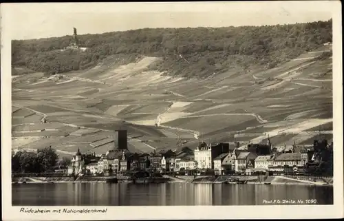 Ak Rüdesheim am Rhein, Niederwald Nationaldenkmal, Weinbrennerei Asbach Uralt