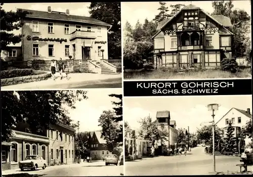Ak Gohrisch Sächsische Schweiz, Teilansichten, Gasthaus, Straßenpartie