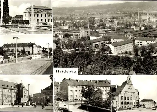 Ak Heidenau in Sachsen, Barockgarten Großsedlitz, Platz der Freiheit, Heidenau Süd, Postamt