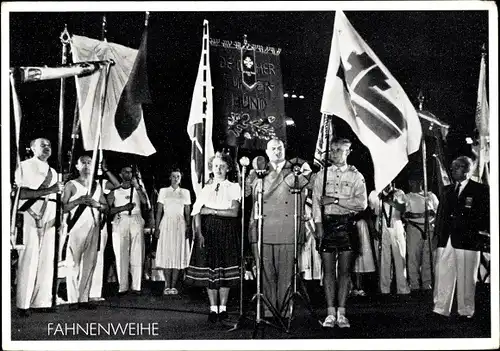 Ak Hamburg, Deutsches Turnfest 1953, Fahnenweihe