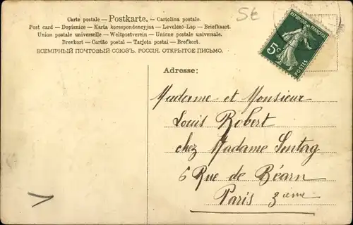 Litho Geburt, Baby mit Rassel im Bett, Engel