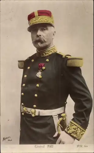 Ak General Paul Pau, Les Organisateurs de la Victoire, Portrait in Uniform, Orden