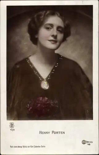 Ak Schauspielerin Henny Porten, Portrait