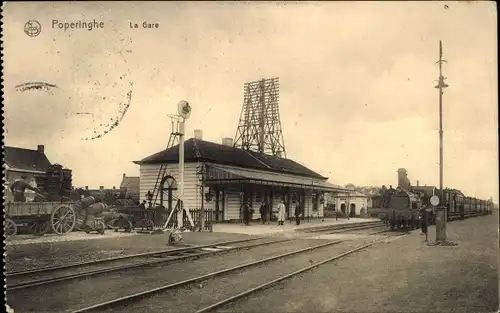 Ak Poperinghe Poperinge Westflandern, La Gare