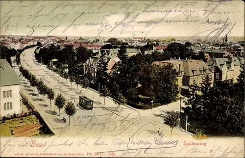 Ak Basel Bâle Stadt Schweiz, Spalenring