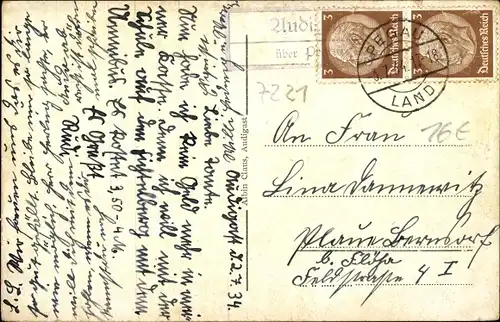 Ak Audigast Groitzsch in Sachsen, Teilansichten, Straßenpartie, Turm