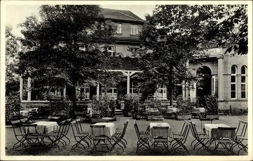 Ak Colditz in Sachsen, Schützenhaus, Terrasse