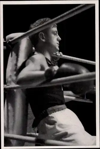 Sammelbild Olympia 1936, Deutscher Boxer Willi Kaiser, Fliegengewicht