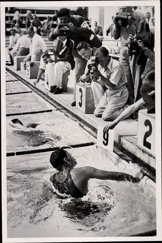 Sammelbild Olympia 1936, 1500m Freistilschwimmen, Terada, Medica