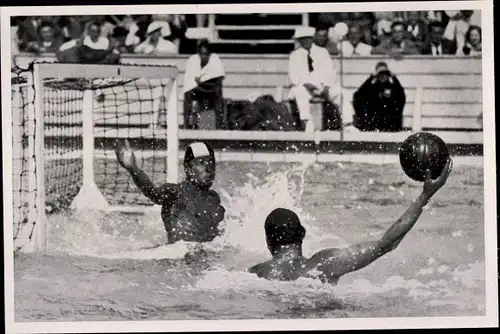 Sammelbild Olympia 1936, Wasserball Deutschland Tschechoslowakei, Schulze