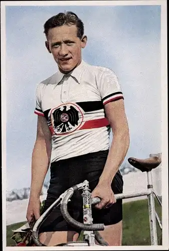 Sammelbild Olympia 1936, Radrennfahrer Toni Merkens