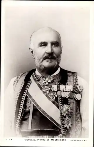 Ak König Nikola I von Montenegro, Portrait