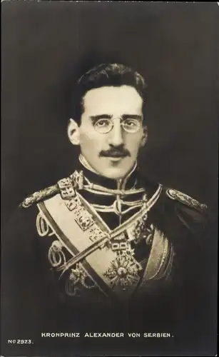 Ak Kronprinz Alexander von Serbien, Portrait