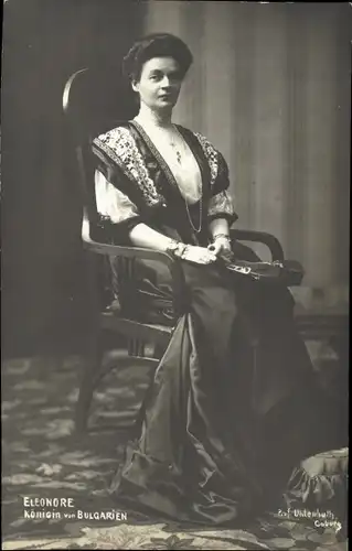 Foto Ak Königin Eleonore von Bulgarien, Prinzessin von Reuß Köstritz, Portrait