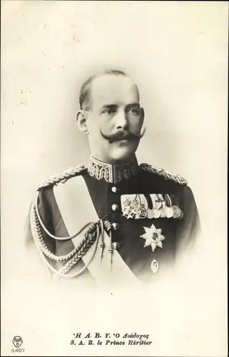 Ak Kronprinz Konstantin von Griechenland, Portrait