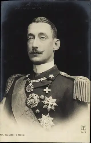 Ak Luigi Amedeo di Savoia-Aosta, Herzog der Abruzzen, Portrait