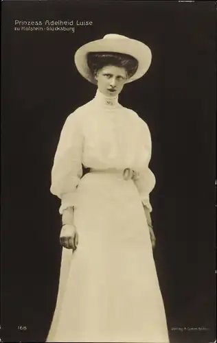 Ak Prinzessin Adelheid Luise zu Holstein Glücksburg, Portrait