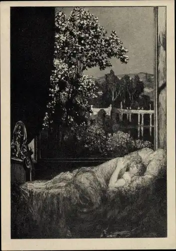 Künstler Ak Klinger, Max, Glück, Eine Liebe