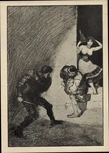 Künstler Ak Klinger, Max, Rivalen, Ein Leben