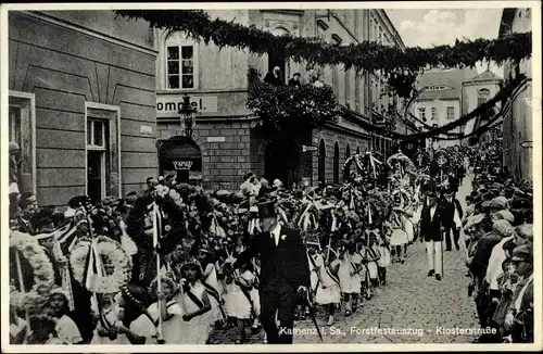 Ak Kamenz Sachsen, Forstfestumzug Klosterstraße