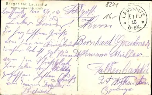 Ak Laußnitz Sachsen, Zeppelin, Gasthof Erbgericht, Gasthof zu Laussnitz